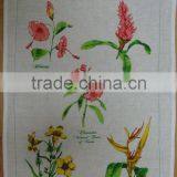 Silkscreen Printed Tea Towel Kitchen Linen Teatowel Printed for Sales &home Decoration-3 thumbnail-1