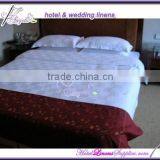 8.5cm Checker White Hotel Bed Sheets for 5-star Luxurious Hotels thumbnail-1