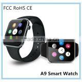 2015 New Model A9 Smart Watch With Heart Rate Mornitor, HD Sound Recording/FM Radio Sports Watches, Luxury Smart Watch Quality Choice