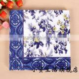 Retro Vintage Dark Blue Style 100% Virgin Wood Pulp Printed Tissue Paper Napkin