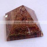 Carnelian Orgone Chakra Pyramid With Crystal Point | Orgonite-Orgone Energy Pyramid | Pyramid Meditation