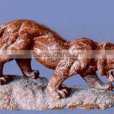 Vietnam Traditional Lion Statue Marble Stone Hand Carved Sculpture for Home Garden No 14 thumbnail-1