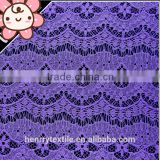 china whosale hot sale purple Water Soluble lace fabric for lady dress