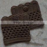 Varies Colors Hand Knit Women Leg Warmers With Buttons thumbnail-4