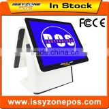2015 New Modern Pos System Machine Touch Dual Screen Pos Systems Tablet White IZP010