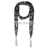 Top Sale Funny Tetris Printing Scarf, Crumpled Scarf thumbnail-5