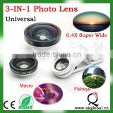 0.4x Super Wide Angle Detachable Clip on Lens for IPhone 4 4S 4G 5 5G 5S 5C Samsung Galaxy S2 I9100 S3 I9300 S4 I9500 Note1/2/3 thumbnail-1