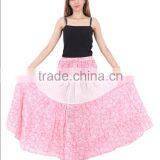 Indian Block Print With Patchwork Cinderella Style Long Skirt For Women thumbnail-1