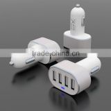 Top quality hot selling aluminium 4 ports smart car mobile charger