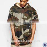 Short Sleeve Custom Hoodies Pouch Pocket Pullover Camo Mens Hoodies Quality Choice thumbnail-1