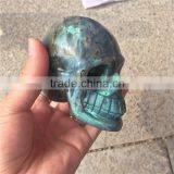 Natural Labradorite Skull Crystal Stone Angel Wings Ornaments thumbnail-4