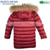 Duck Down Hooded Jacket With Detachable Raccoon Fur New Children Clothing 2016 Winter thumbnail-3