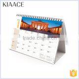 China factory custom recycling printing paper spiral table calendar