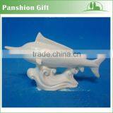 White Porcelain Ceramic Ocean Fish Decor thumbnail-1