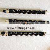 Rose Wood Amethyst & Crystal Quartz Herkimer Spiral Healing Wand | Wholesale Healing Sticks From Prime Agate Exports