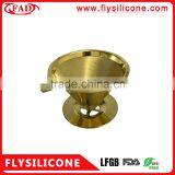 Dishwasher Safe Stable Base Pour Over Stainless Steel Gold Coffee Dripper thumbnail-3
