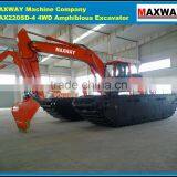 4x4 Full Drive ( 4WD ) Wetland Excavator Equipped, CE , EPA , SGS, ISO , Model: MAX220SD-4 thumbnail-4