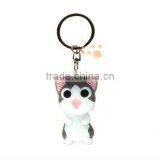 cat shape Keychain,Silicone key holder,Rubber key chain