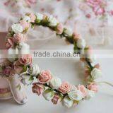 EVA PE Rose Flower Head Wreath Garland For Wedding Prom Party And Christmas Decoration thumbnail-1