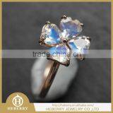 Elegant China Manufacture Gemstone Ring Flower Shape thumbnail-2