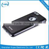 100% Genuine Leather Slim Electroplating PC Back Shell Cover Case Skin For IPhone 6 6S Plus thumbnail-4