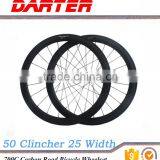 Different Specifications 700C 25mm Wide 50mm Depth Clincher Bike Triathlon Carbon Wheels thumbnail-1