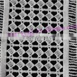 2016 Fancy Square Design Polyester Fabric, White Color Viscose Mesh Fabric Wholesale thumbnail-6