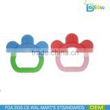 2016 New BPA Free Baby Teether Silicone Teething Ring Wholesale Infant Dental Care Toothbrush Training