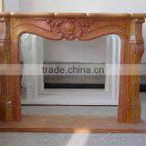 Rojo Alicante Marble Fireplace Mantel Surrounding