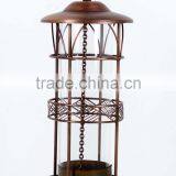 COPPER ANTIQUE LOOKING BIRD FEEDER,LUXURY DESIGN BIRD FEEDER WITH METAL TRAY AND HANGER thumbnail-2