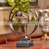 Decorative Hollow Out Resin Bronze Animal Monkey Statues thumbnail-2