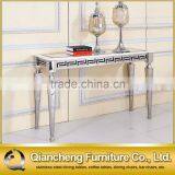 Long Size Frech Style Marble Console Table With Stainless Steel