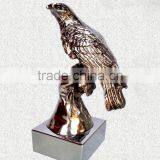 NICKLE PLATED EAGLE STATUE ON METAL BASE FOR HOME DECORATION thumbnail-1