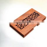 Hollow wood business card case, notes boxes