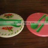 Plastic Salad Bowl and Tableware With Lid thumbnail-1