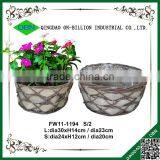China Decorative Grey Wash Wicker Flower Pots With Plastic Liner thumbnail-1