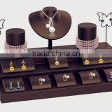 Custom Design Jewelry Decoration Shop Earring Necklace Ring Leather Jewelry Display Set thumbnail-1