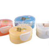 Double Layer PP Plastic Children Lunch Box thumbnail-1