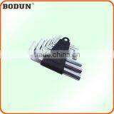 D3006-2 9pcs Carbon Steel Galvanize Hex Key Wrench Set-short Handle