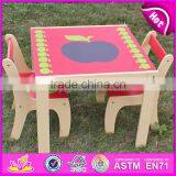 High Quality Wooden Study Table and Chair Set for Kids,Dinner Table and Chair Set Toy for Children W08G091 thumbnail-5