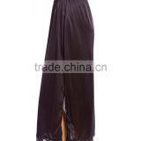Side Slit Lace-Trim Half-Slip Skirt Long thumbnail-3