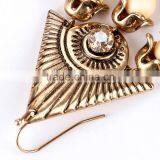 Vintage Ethnic Alloy Plated Tassel Pendant Drop Earrings for Women thumbnail-4