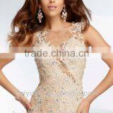 Sexy Lace Sleeveless Sequin Beaded Elie Saab Evening Dress thumbnail-2