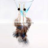 Parrot Feather Earrings Ecological Handicraft Earring Girls Bar Party Earrings thumbnail-3