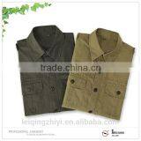 Pure Cotton Wholesale Clothing Factory Cheap Military Khaki Shirts thumbnail-1