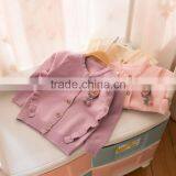 S32900W Children Clothing for Cute Kids Girls Pink Lace Cotton Long Sleeve Ruffle Knitting Cardigan thumbnail-5