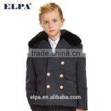 ELPA Fashion Tan Kid's Coats Warm Winter Wool Overcoat thumbnail-2