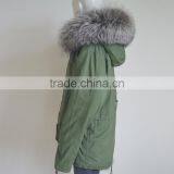 Myfur Latest Luxury Customized Silver Fox Fur Hooded Adults Unisex Parka Wholesale thumbnail-6