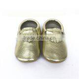 Rose Gold Soft Rubber Sole Baby Moccasin Shoes Kids Rubber Sole Shoes thumbnail-3