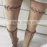 Runwaylover 4968 New Style Ladies Suede Sexy Tie Pant thumbnail-2